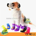 Pet silicon rain shoes with cartoon