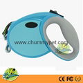 Retractable dog leash with waste bag