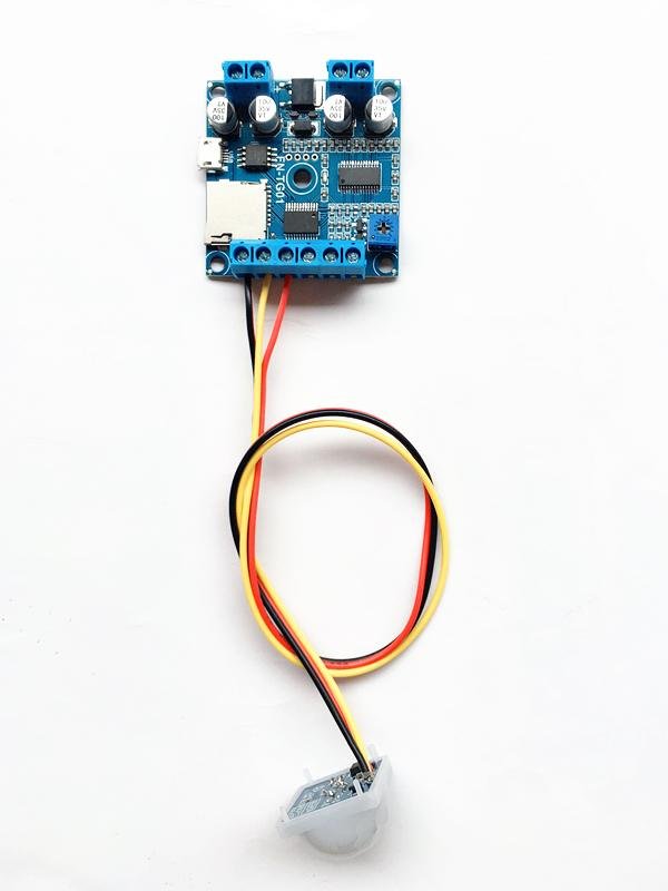 PIR Motion Sensor Activated MP3 Player Module with Load Output 2