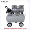 24L 1hp electric piston oil free air compressor with horizontal tank silent oil  2