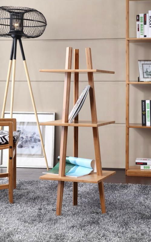 Simple generous bamboo reading room  book shelf 4