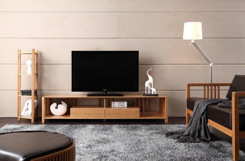 Popular practical bamboo furniture living room TV cabinet stand 2