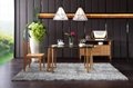 Modern simple bamboo furniture glass dining table  1