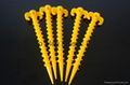 Spiral Style Plastic tent peg stake tent nail hook ground pin camping accessory 1