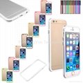 Silicone & Plastic Bumper Frame Case Metal Buttons for iPhone 6  3