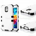 Heavy Duty Hybrid R   ed Rubber Hard Case Cover for Samsung Galaxy S5 S V i9600  3