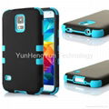 Heavy Duty Hybrid R   ed Rubber Hard Case Cover for Samsung Galaxy S5 S V i9600  2