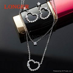 tiger head AAA zircon necklaces for women gold chain heart necklace