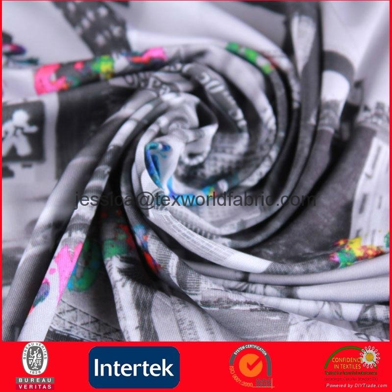 Knitting Nylon and Spandex Stretch Printing Single Jersey Fabric (JNE1101) 3