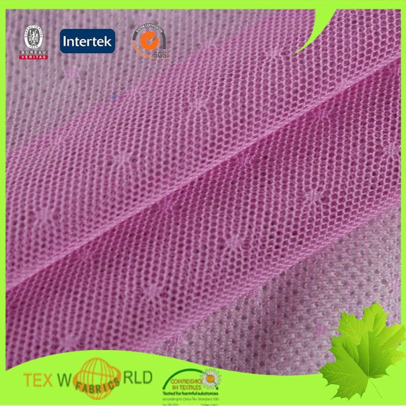 Pink Jacquard Knitted Stretch Spandex Mesh Lace Fabric 3