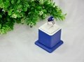Fashion white & blue leather finger ring display stand key ring display rack ins