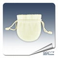 White velvet pouch for jewelry shopping bag jewelry pouch with drawstring from C 2