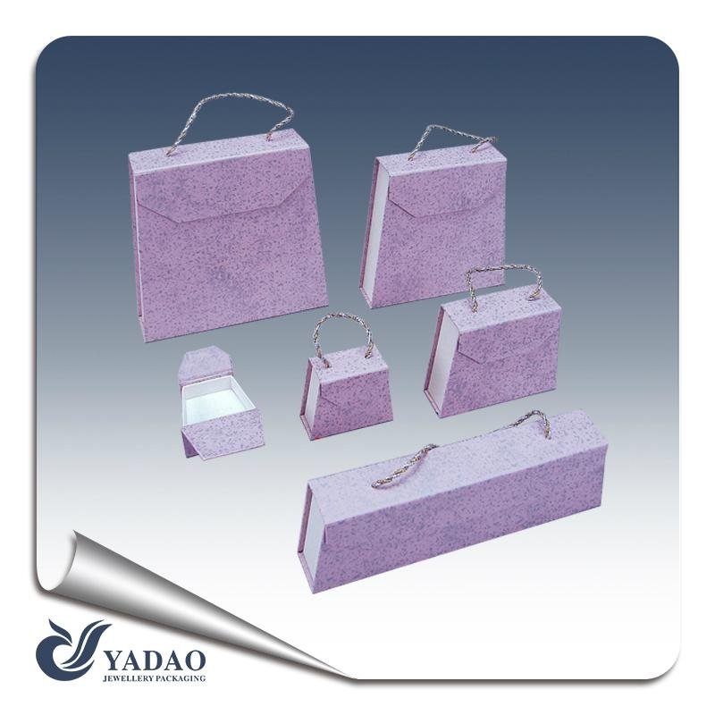 China jewelry packaging manufacturer of Luxury noble purple paper jewelry and gi 2