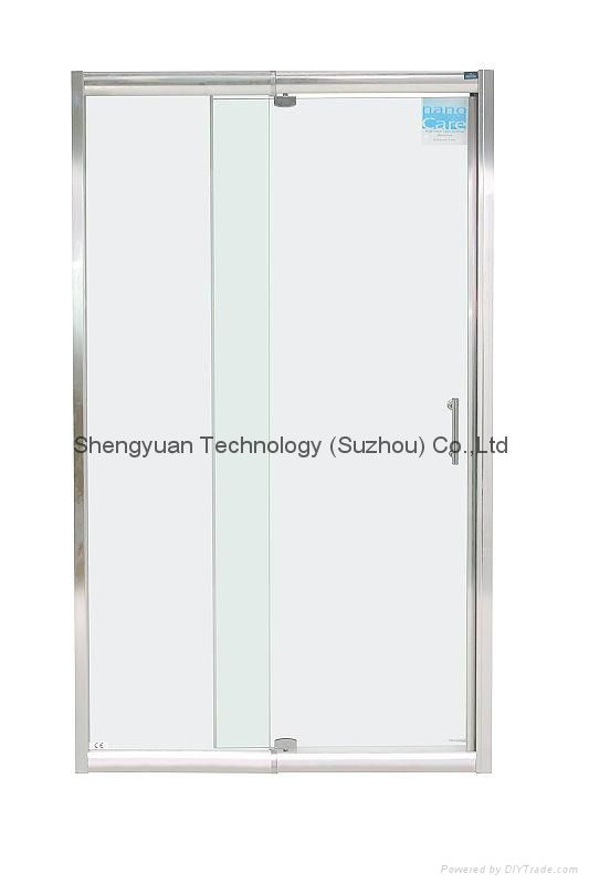 SY35505 Swivelling shower Door with Fixed Screen  6mm