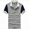 Grey blue bulk blank polo shirts for men