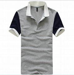 Grey blue bulk blank polo shirts for men, 100% cotton men blank polo shirt