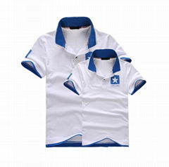 2014 latest new design polo t shirt with embroidery for lovers factory