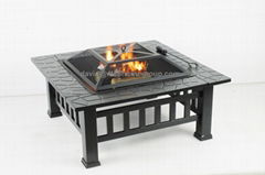 Wrought Iron Wood Burning Outdoor Fire Pit Table