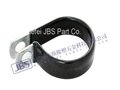 Rubber hose clamp and tube clip with rubber covered