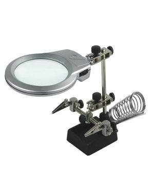 Helping hand magnifier with LED 