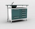 CLINIC CABINET WITH GLASS TOP AND SINK 2 MODULE