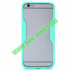 Translucent Matte Design PC and TPU Case for iPhone 6 4.7 inch (Mint Green)