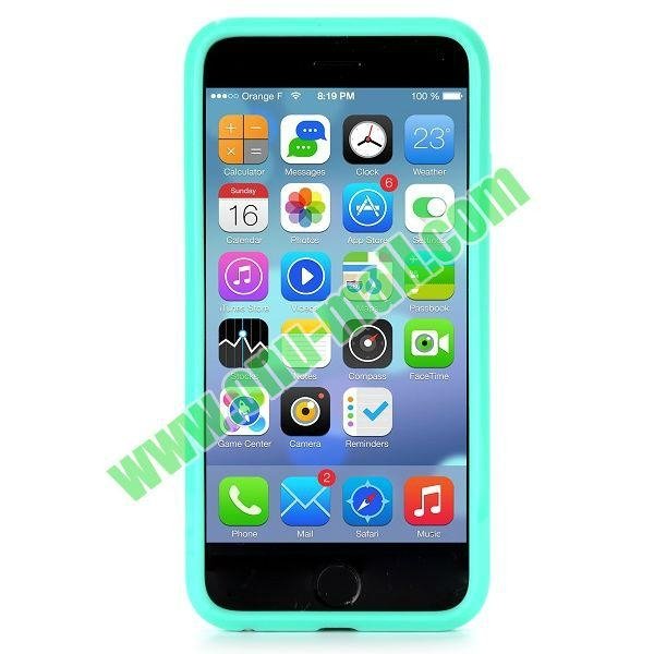 Translucent Matte Design PC and TPU Case for iPhone 6 4.7 inch (Mint Green) 2