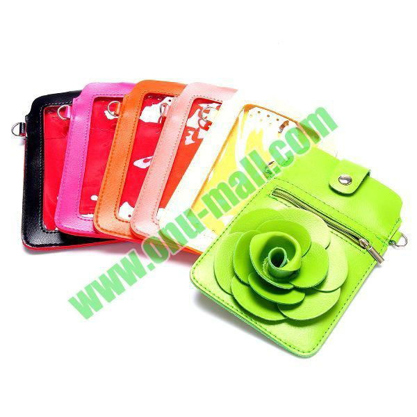 18.5x12cm Rose Flower Pattern Full View Window Design Magnetic Snap Universal Mu 5