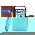 Cute Leaf Magnetic Buckle Litchi Texture Flip Stand TPU+PU Leather Case for iPho 4