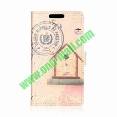 Wallet Style Unique Design Flip Leather Case for LG L80 D370 with Magnetic Closu