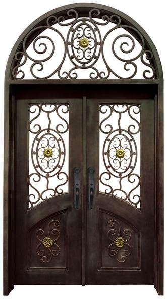 wrought iron door double door