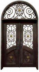 wrought iron door double door