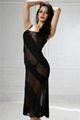 Sheer Mesh Stripes Long Dresses Night Gown By Eve's Night 1