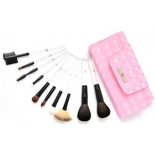  Free Shipping 10pcs Acrylic makeup new top quality makeup gift sets brushes for