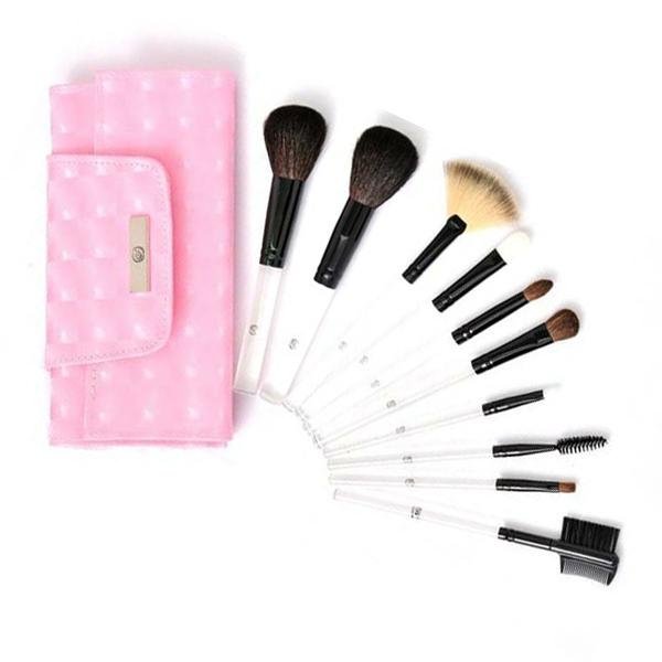  Free Shipping 10pcs Acrylic makeup new top quality makeup gift sets brushes for 3