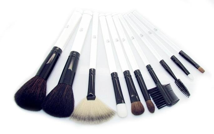  Free Shipping 10pcs Acrylic makeup new top quality makeup gift sets brushes for 4