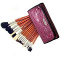 Free Shipping 15pcs Wood  Makeup Kit