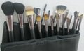 Hot Sale! Free Shipping 20 pcs Brown makeup brushes Make up Kit Makeup Set With  2