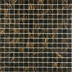G317 Brown Golden Line Glass Mosaic