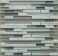 G15481 Strip Crystal Marble Mix Mosaic