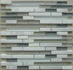 G15481 Strip Crystal Marble Mix Mosaic Marble Mosaic crystal mosaic