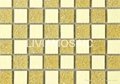 PFM107 Plating and Foil Glass Mosaic Golden mirror Mosaic Tiles Wall Decoration  4