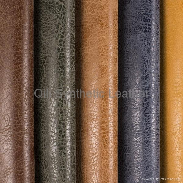 Yang buck pu synthetic leather for shoes