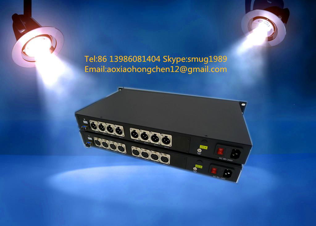 8CH  balanced audio fiber converter with XLR interface for AV system 5