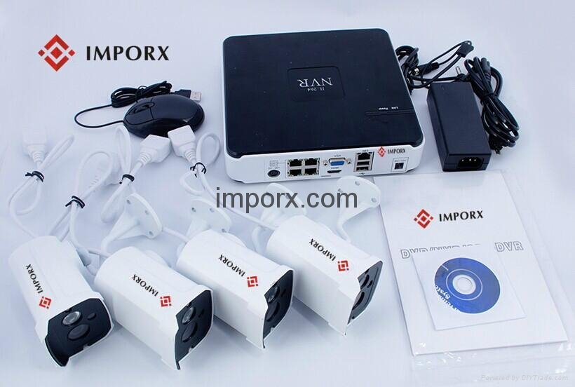 home security system 4ch 1.0mp ip camera poe nvr kit 3