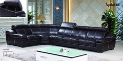 lizz modern  stationary leather  sofa