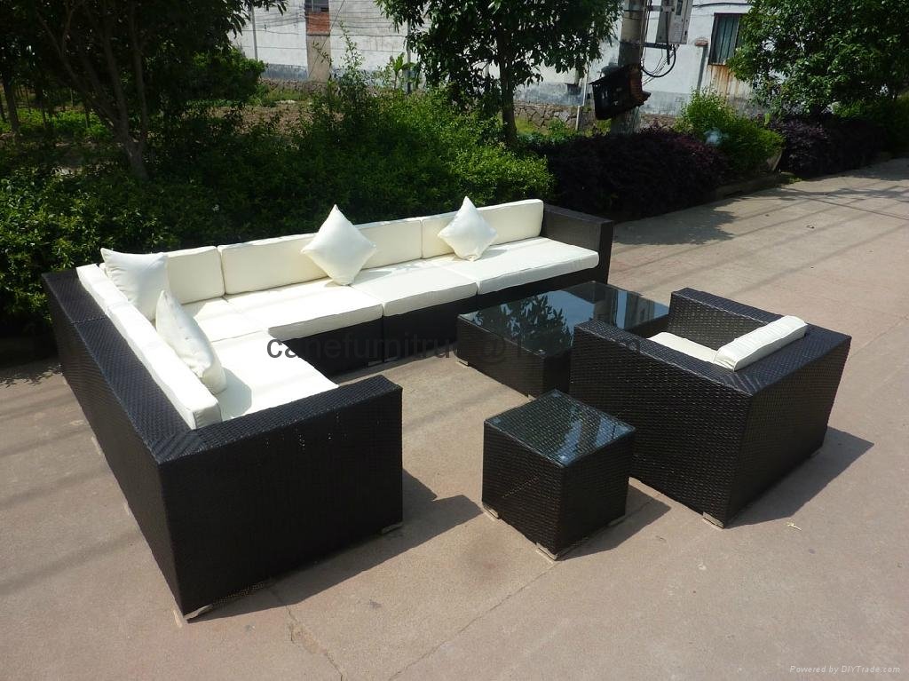 outdoor living garden rattan sofa