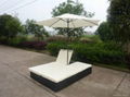 all weather rattan lover chaise lounge