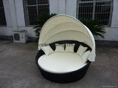 all weather wicker rattan canopy day bed