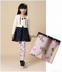 bowknot kids pictures pantyhose leggings